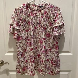 Ann Taylor Pink Paisley Blouse